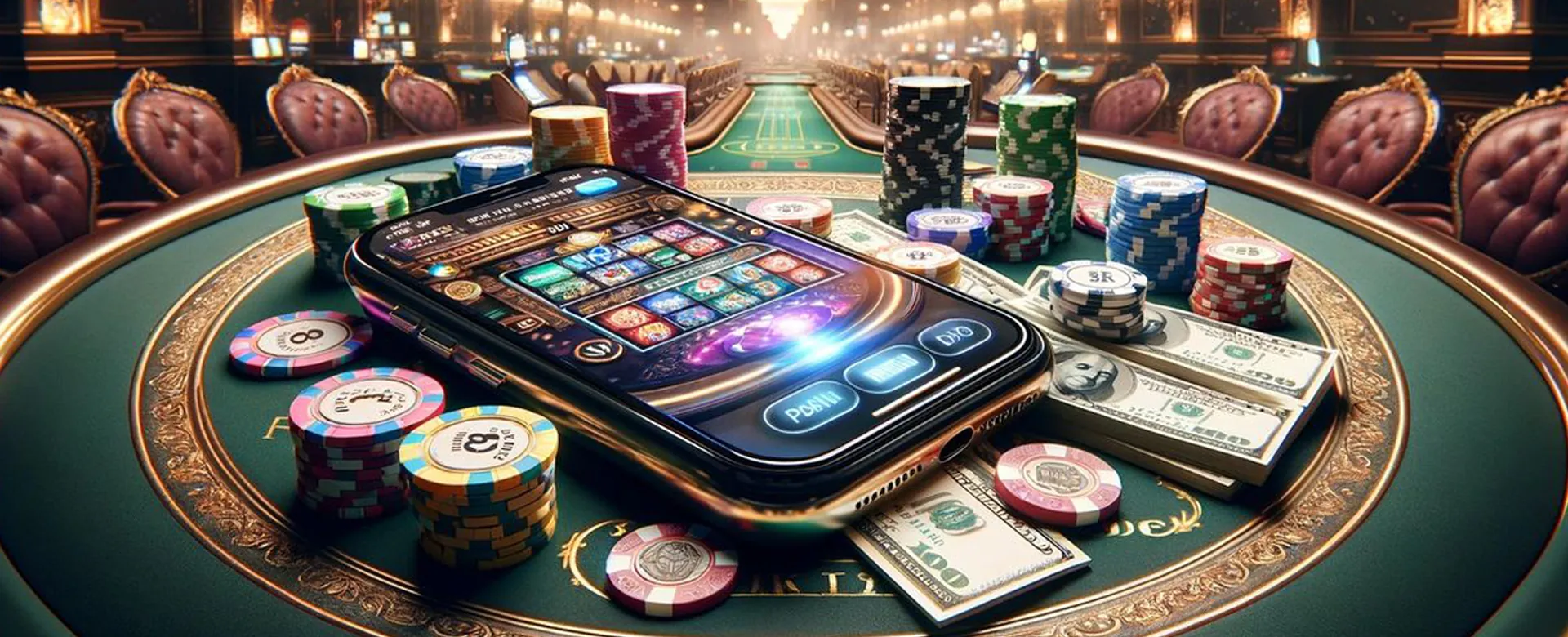 Dynamic phsky Online Casino Blog Header with Gaming Elements