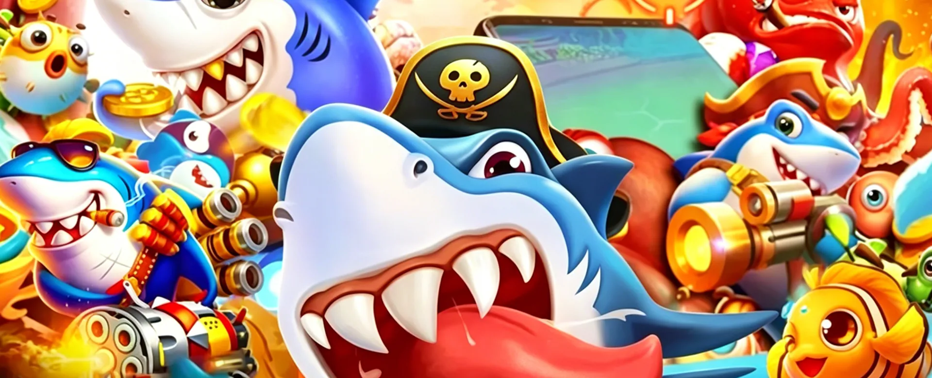 Various phsky online slot games and live casino tables with 'Exclusive Bonuses Await!' text overlay.